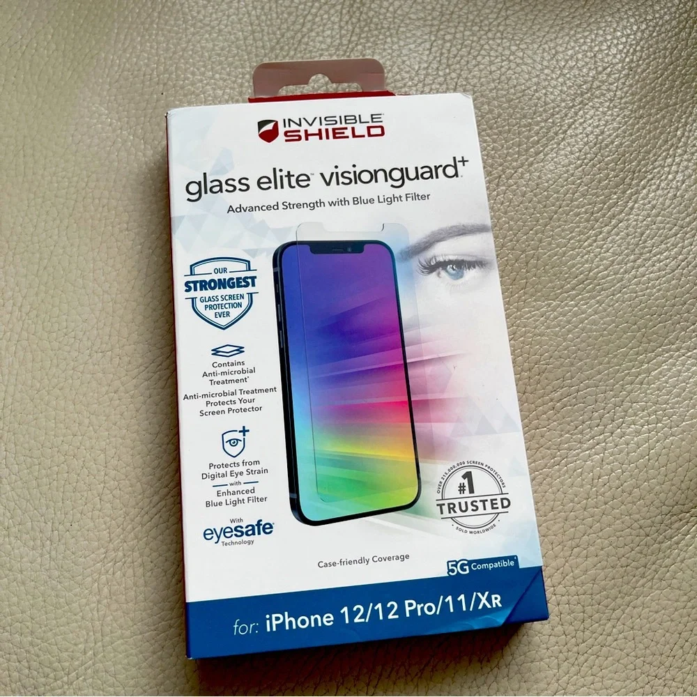 NEW ZAGG Invisible Shield Glass Elite VisioGuard+ for iPhone 12 / 12Pro / 11 / X